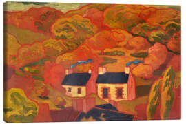 Canvas print Two Thatched Cottages (Les deux chaumières) - Armand Seguin