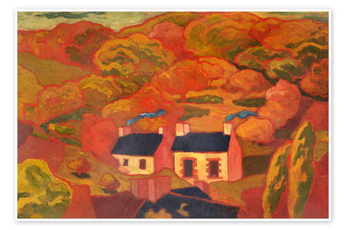 Plakat Two Thatched Cottages (Les deux chaumières)