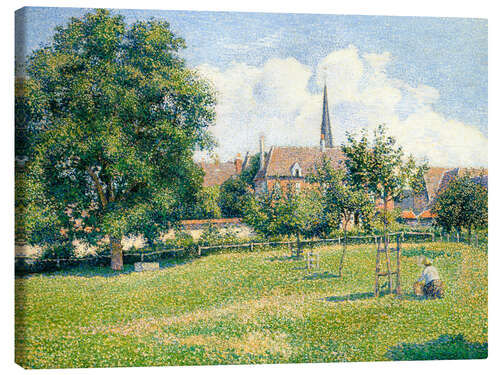 Canvas print The House of the Deaf Woman and the Belfry at Eragny
