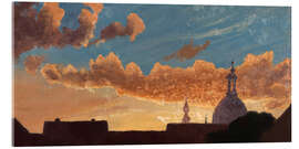 Akrylbilde Evening Sky over Dresden, 1844 - Knud Baade