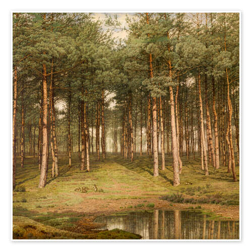Poster Fir Wood at Putte - Jean Pierre François Lamoriniere