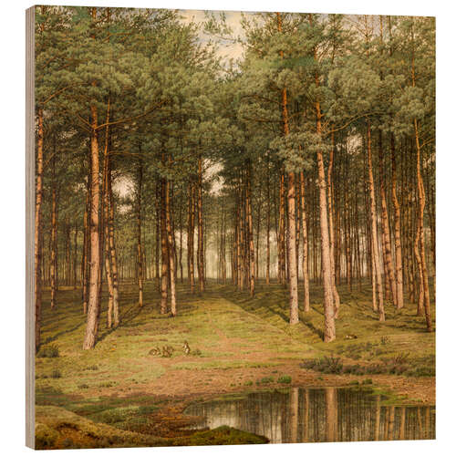 Wood print Fir Wood at Putte - Jean Pierre François Lamoriniere