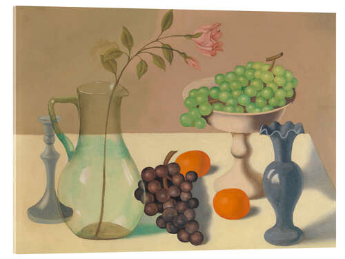 Obraz na szkle akrylowym Still Life with Grapes - Gustave van de Woestijne, 1937