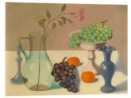 Obraz na szkle akrylowym Still Life with Grapes - Gustave van de Woestijne, 1937
