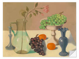 Sticker mural Still Life with Grapes - Gustave van de Woestijne, 1937