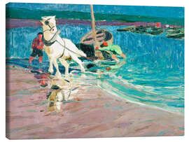 Tableau sur toile The White Horse (Horse at the Ford) - John Noble, 1917