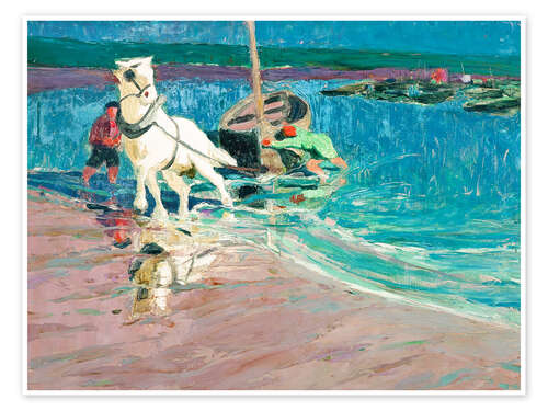 Poster The White Horse (Horse at the Ford) - John Noble, 1917