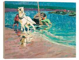 Print på træ The White Horse (Horse at the Ford) - John Noble, 1917