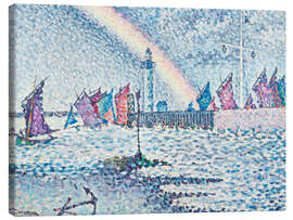 Lærredsbillede Entrance to the Port of Honfleur, 1899 - Paul Signac