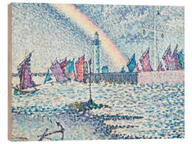 Holzbild Einfahrt in den Hafen von Honfleur, 1899 - Paul Signac