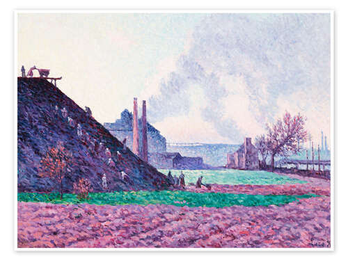 Poster A Slag Heap Near Marchiennes - Maximilien Luce, 1898