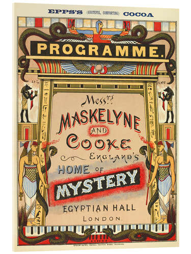 Cuadro de metacrilato England's Home of Mystery, Egyptian Hall, London, 1887