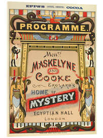 Cuadro de metacrilato England's Home of Mystery, Egyptian Hall, London, 1887 - Vintage Advertising Collection