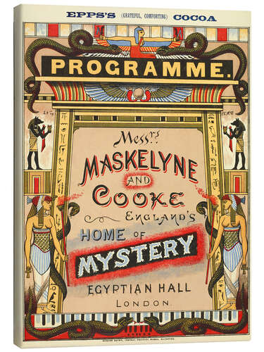 Lienzo England's Home of Mystery, Egyptian Hall, London, 1887