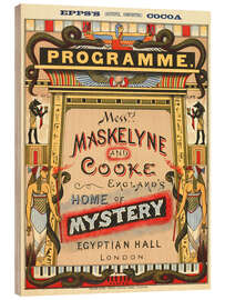 Wood print England's Home of Mystery, Egyptian Hall, London, 1887 - Vintage Advertising Collection