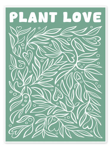 Póster Green Plant Love