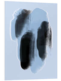 Hartschaumbild Abstrakte blaue Farbpunkte