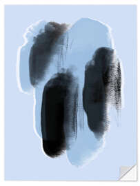 Wandsticker Abstrakte blaue Farbpunkte