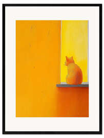 Innrammet kunsttrykk Sunny cat