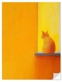 Självhäftande poster Sunny cat