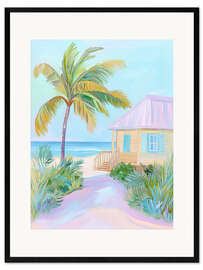 Gerahmter Kunstdruck Strandhaus