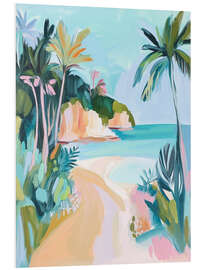 Print på skumplade Beach view