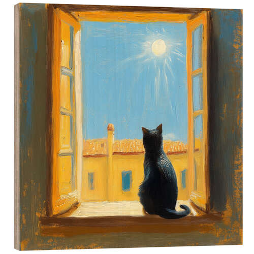 Quadro de madeira August sun
