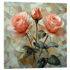 Cuadro de metacrilato Bouquet of delicate roses - Maria Tuzhilkina