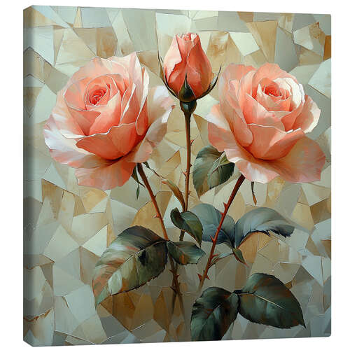 Canvas print Bouquet of delicate roses
