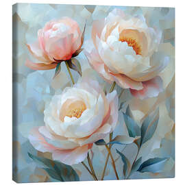 Canvas print Delicate pink peonies - Maria Tuzhilkina