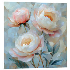 Gallery print Delicate pink peonies - Maria Tuzhilkina