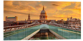 Acrylglasbild Millenium Bridge bei Sonnenaufgang - Markus Lange