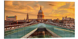 Cuadro de aluminio Millennium Bridge at sunrise - Markus Lange