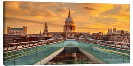 Quadro em tela Millennium Bridge at sunrise - Markus Lange