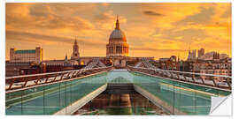 Sticker mural Millennium Bridge at sunrise - Markus Lange