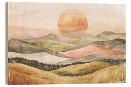 Cuadro de madera Golden Horizon - Dani Jay Designs
