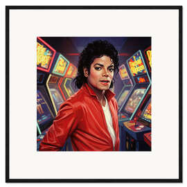 Gerahmter Kunstdruck King of Pop Arcade