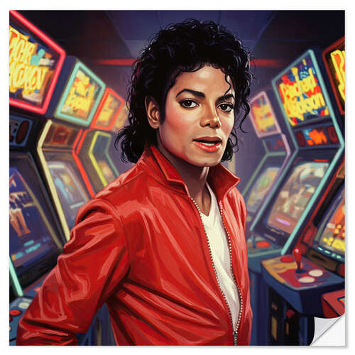 Naklejka na ścianę King of Pop at the Arcade