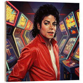 Quadro de madeira King of Pop at the Arcade - Felipe Hora