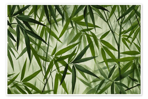 Poster Green Bamboo Grove