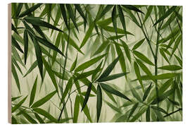 Trätavla Green Bamboo Grove