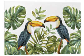 Cuadro de PVC Tropical Jungle Toucan