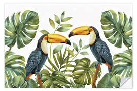 Naklejka na ścianę Tropical Jungle Toucan