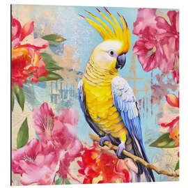 Tableau en aluminium Tropical Island Parrot - Andrea Haase