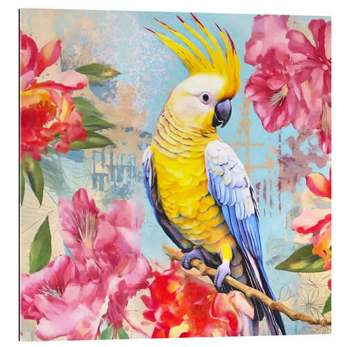 Cuadro de plexi-alu Tropical Island Parrot