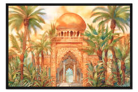 Gerahmter Kunstdruck Tropischer Dschungelpalast