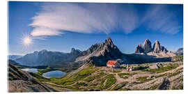Quadro em acrílico Dolomites panorama Three Peaks and Paternkofel - Achim Thomae