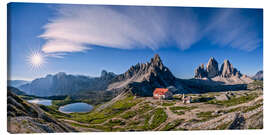 Canvas print Dolomites panorama Three Peaks and Paternkofel - Achim Thomae