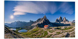 Cuadro de plexi-alu Dolomites panorama Three Peaks and Paternkofel - Achim Thomae