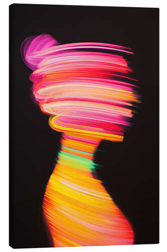 Tableau sur toile Woman portrait long exposure